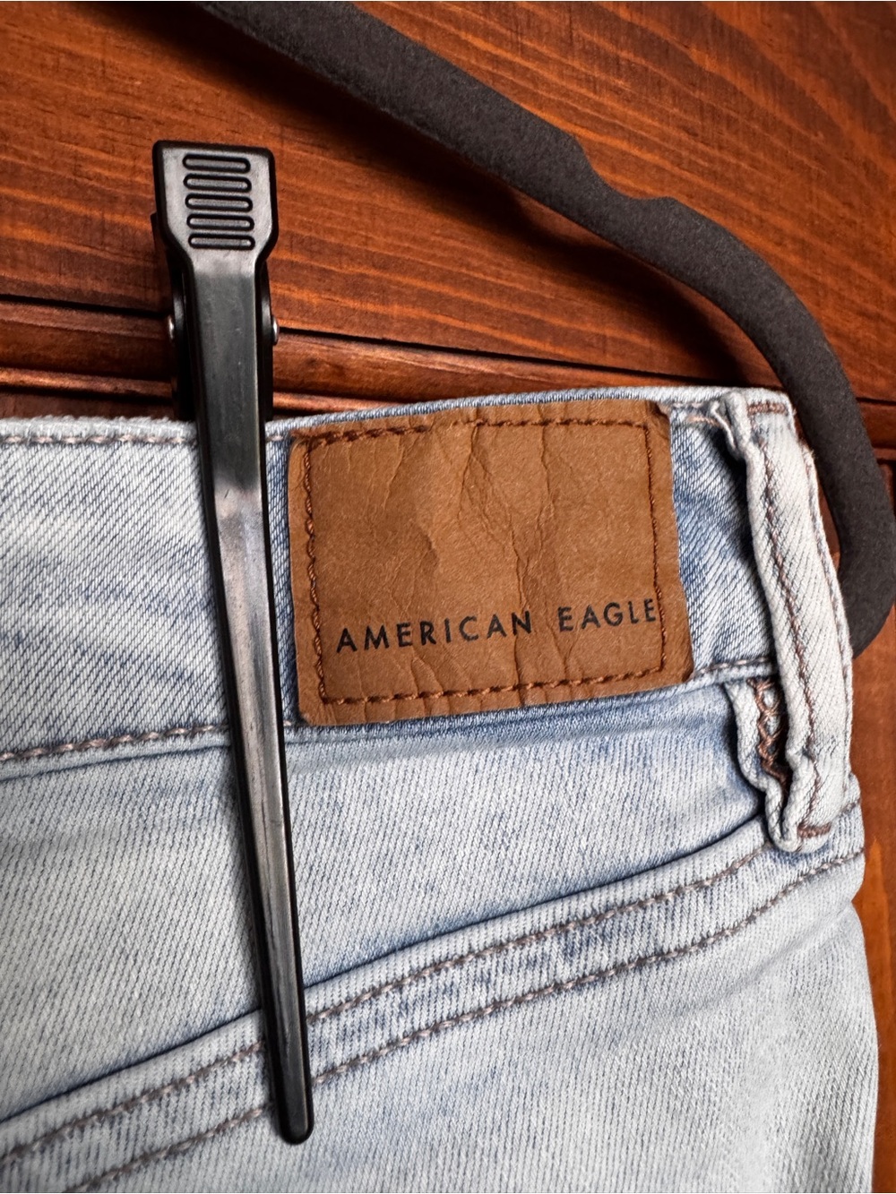 American Eagle Outfitters Next level stretch light denim cut off shorts - Picture 6 of 9